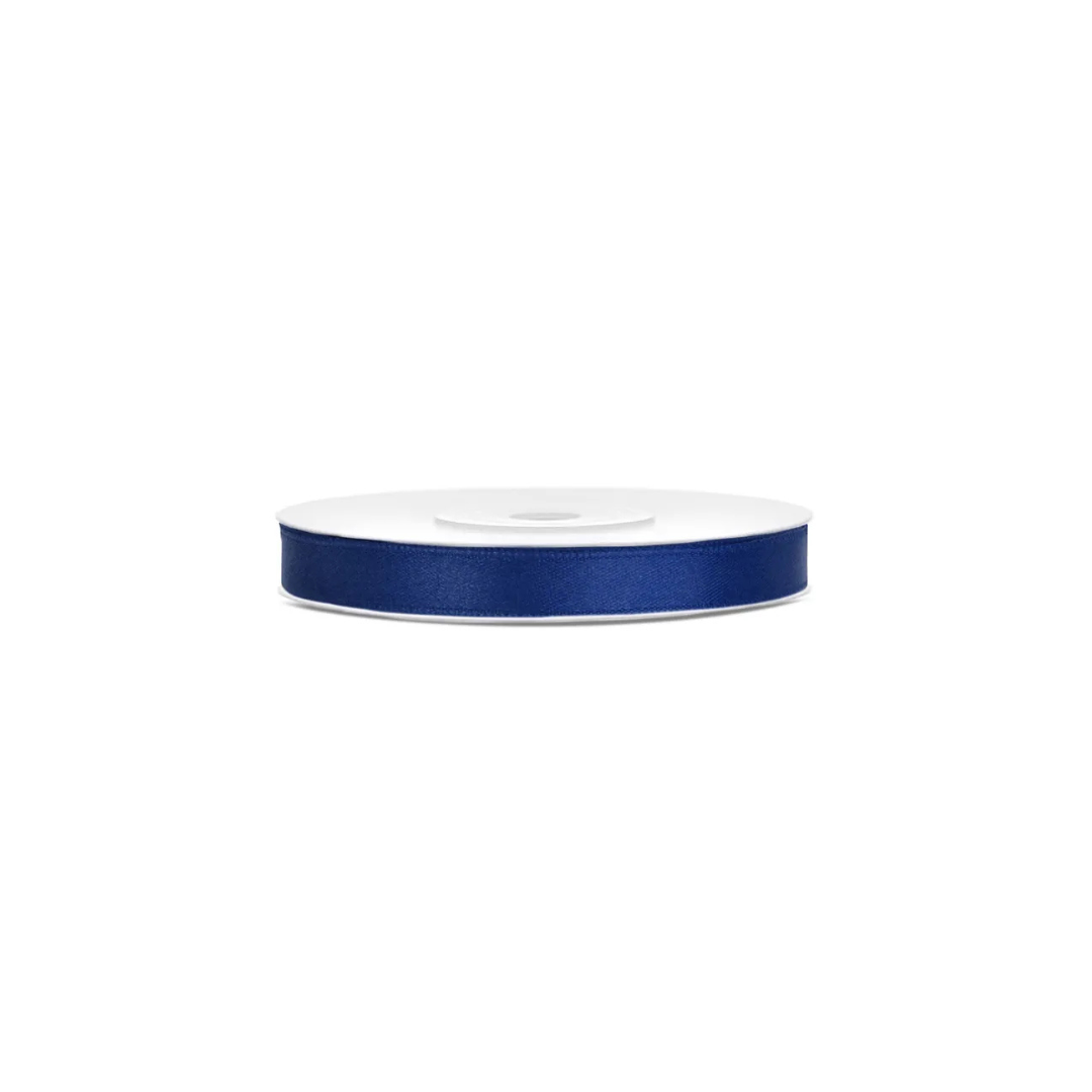 Satin band M. blátt 6mm/25m