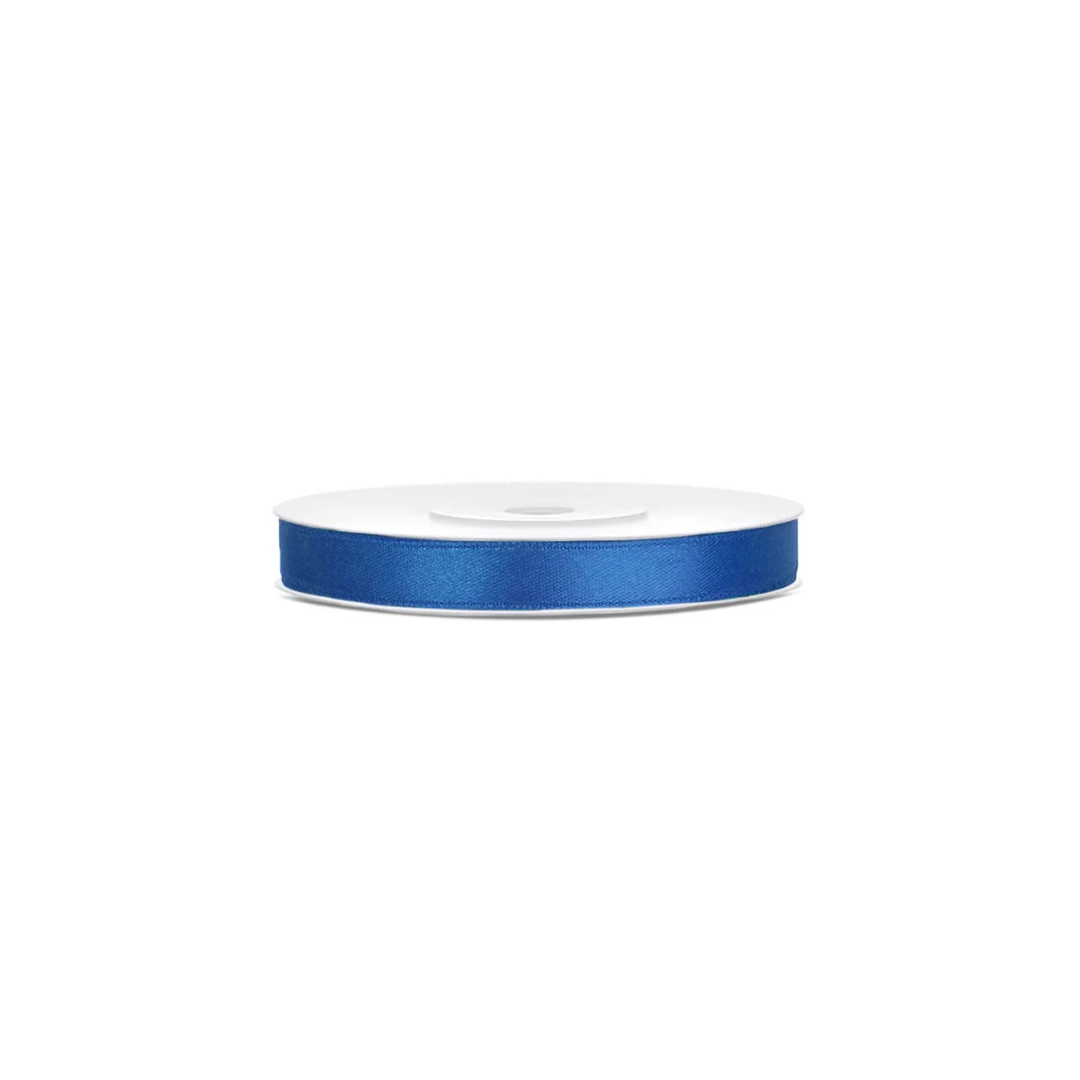 Satin band Royal blátt 6mm/25m