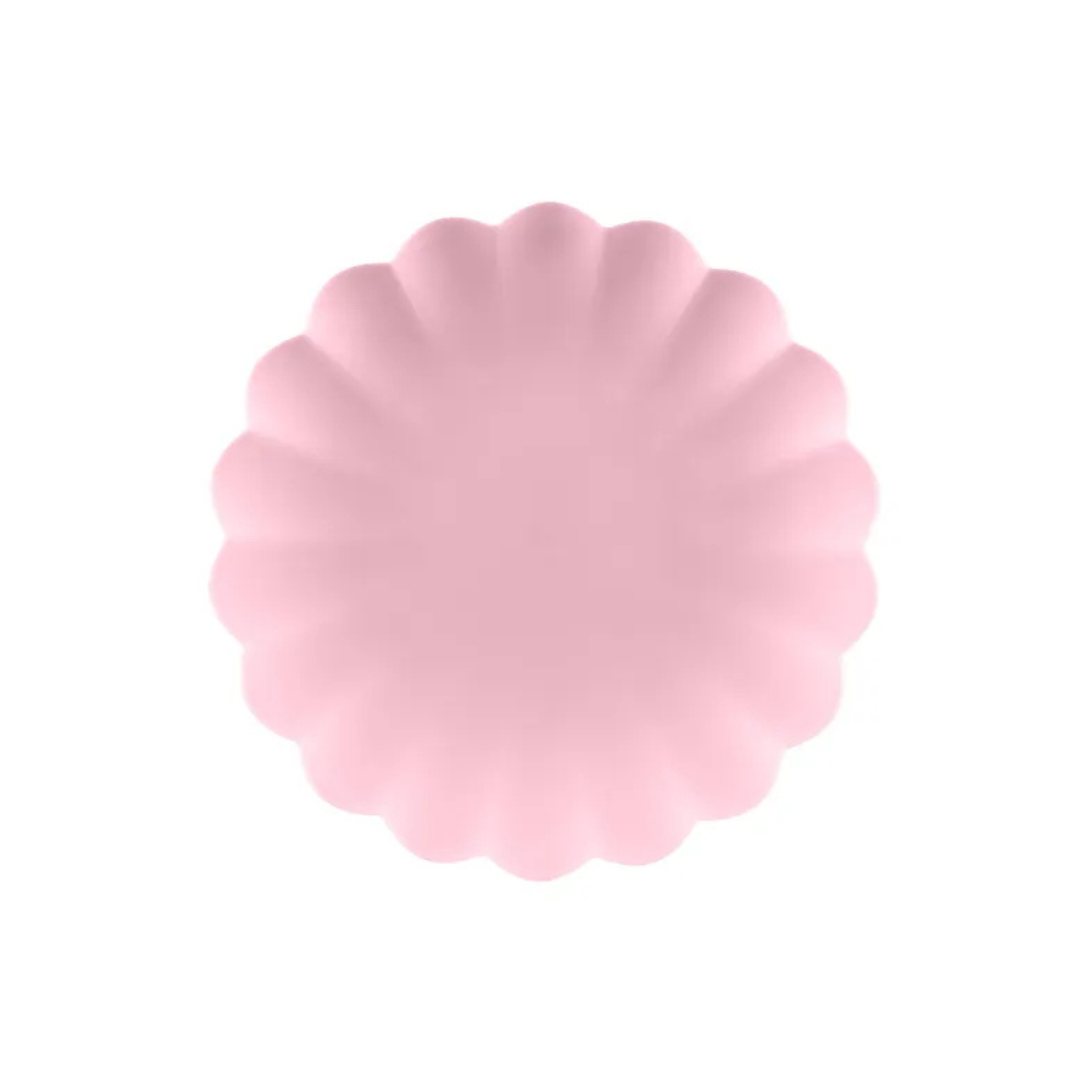 Tallerkar Plast Pink 22x22cm 4stk