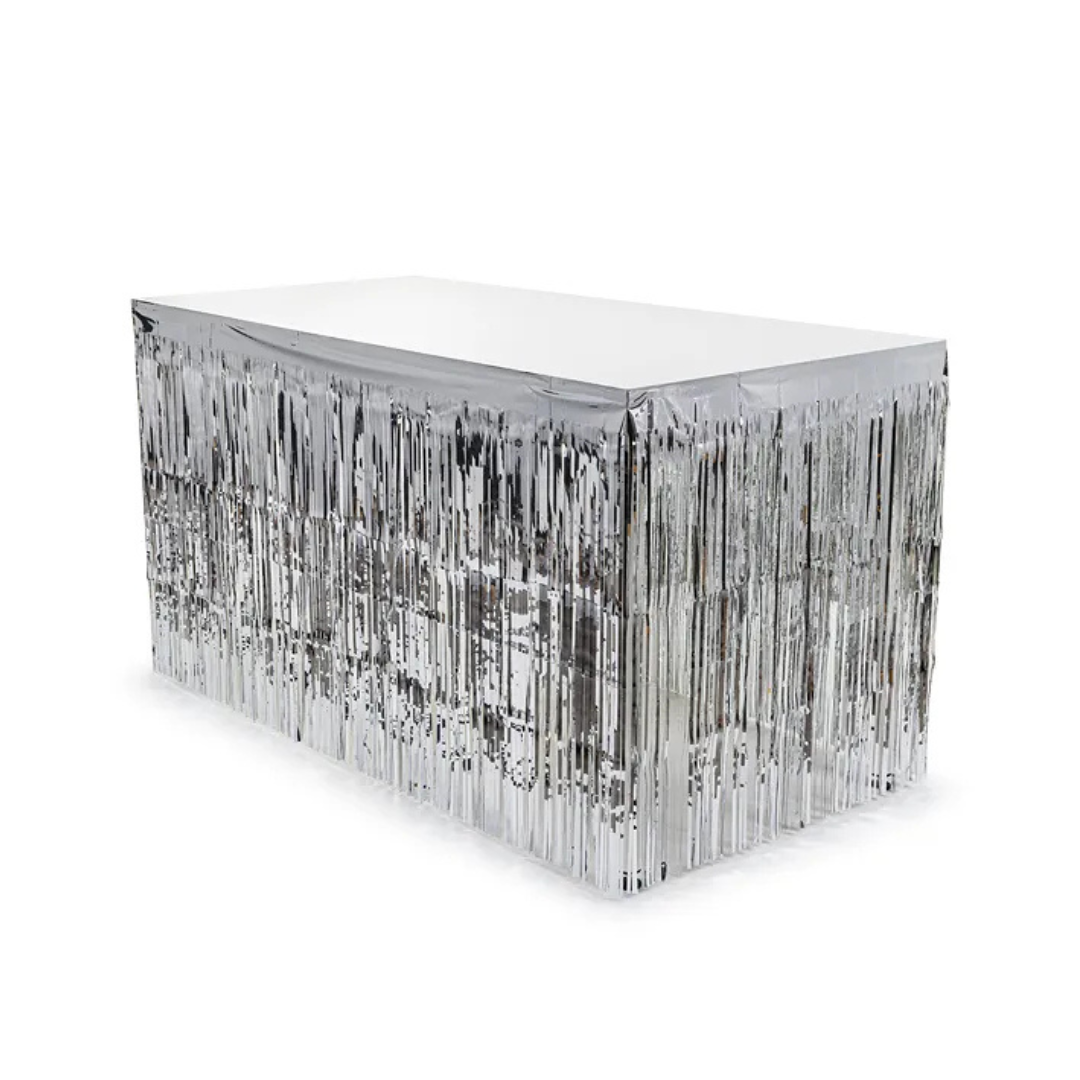 Borðskjúrt Silvur 300x80cm