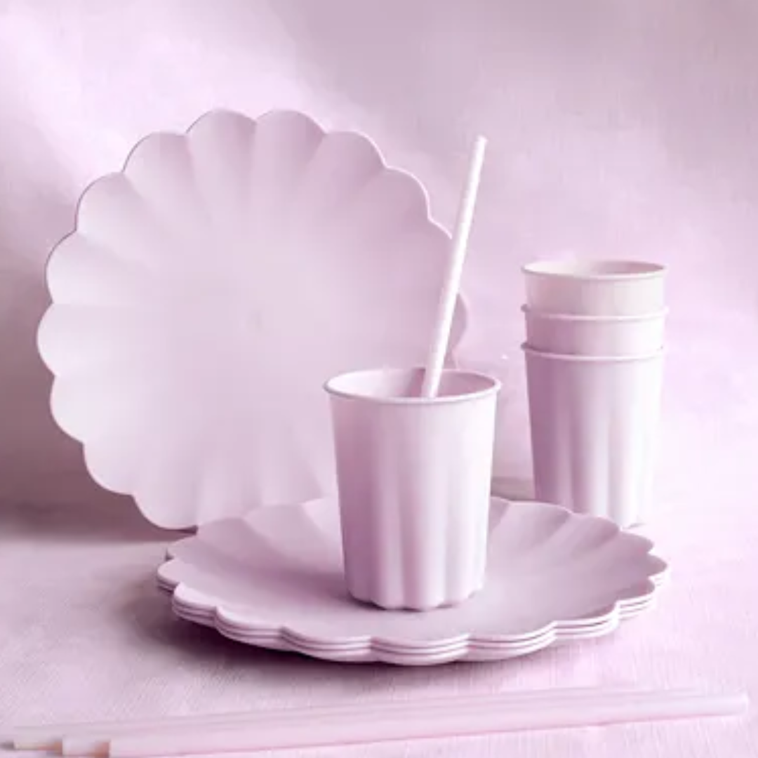 Drekkigløs plastik Lilla 22cl 4stk