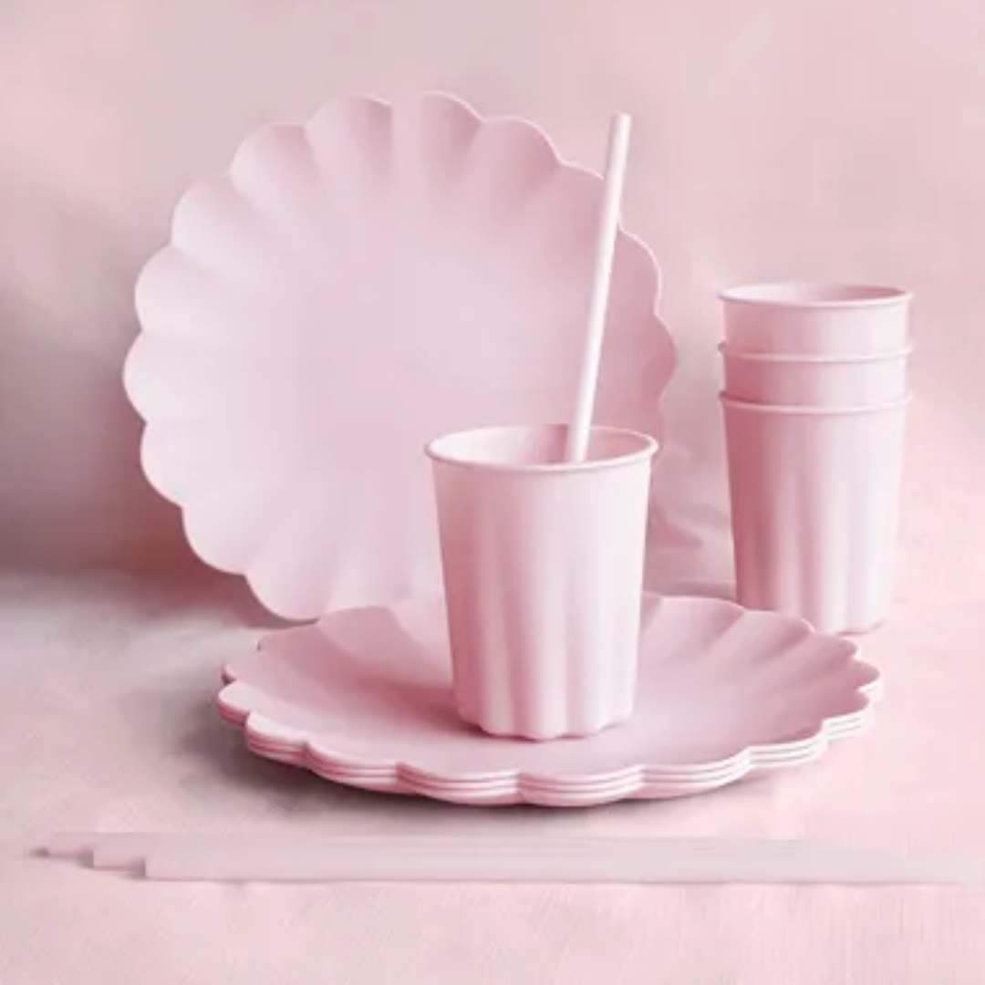 Drekkigløs plastik Pink 22cl 4stk