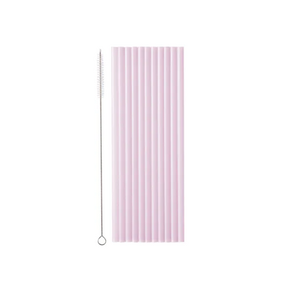 Súgvirør plast Lilla 23cm 12stk