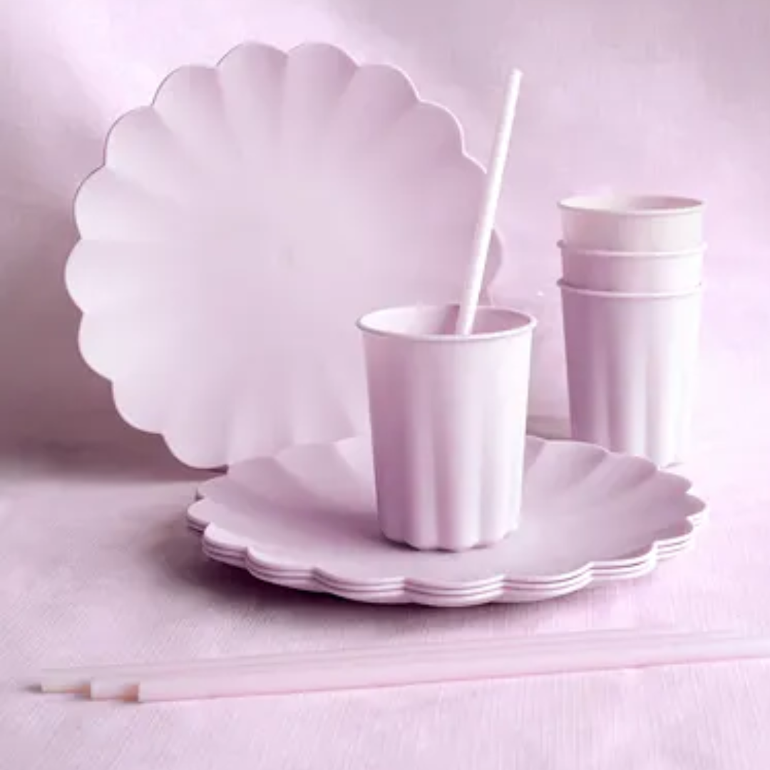 Súgvirør plast Lilla 23cm 12stk