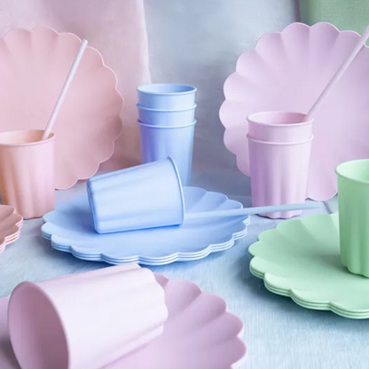 Súgvirør plast Lilla 23cm 12stk