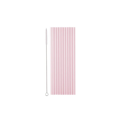 Súgvirør plast Pink 23cm 12stk