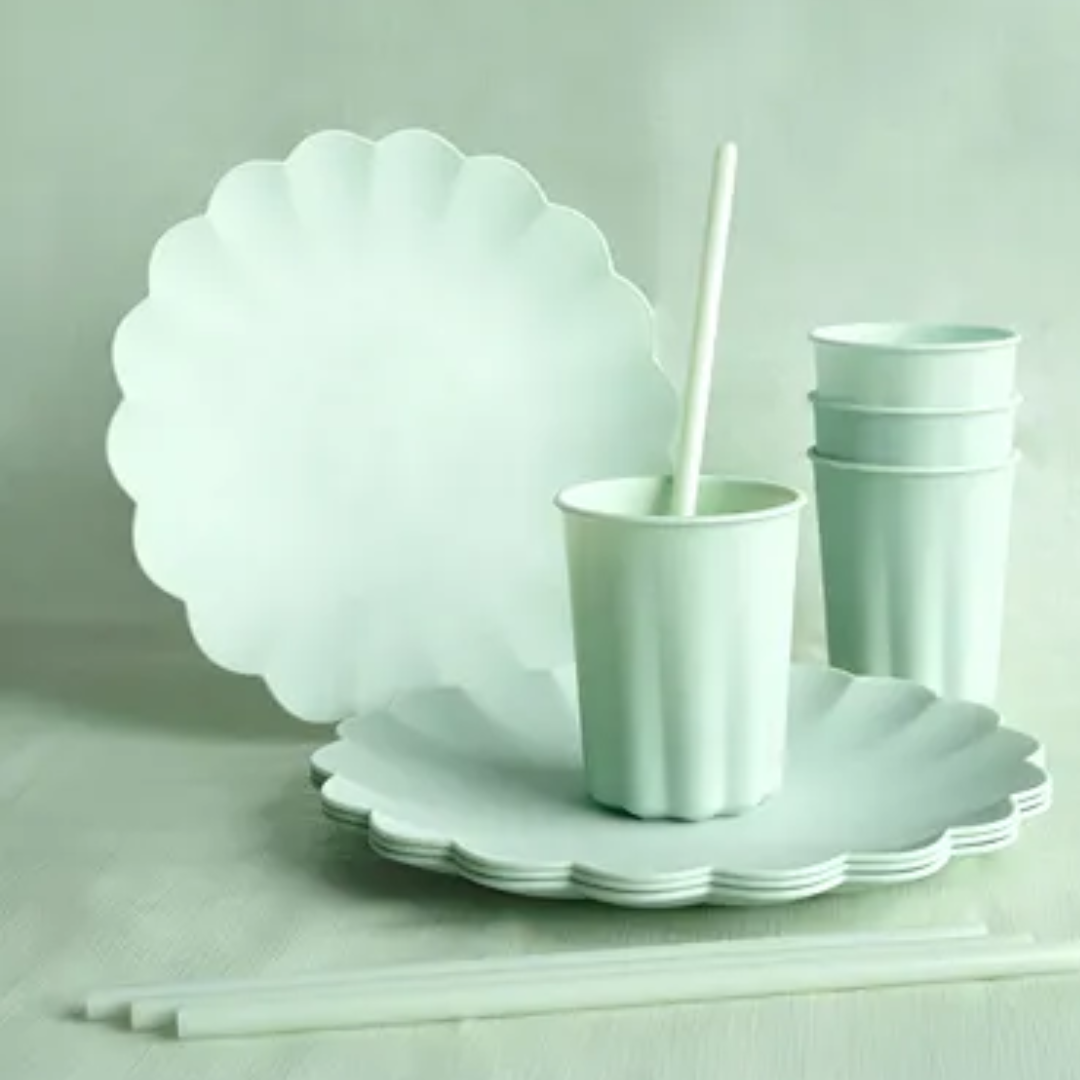 Súgvirør plast Sage grønt 23cm 12stk