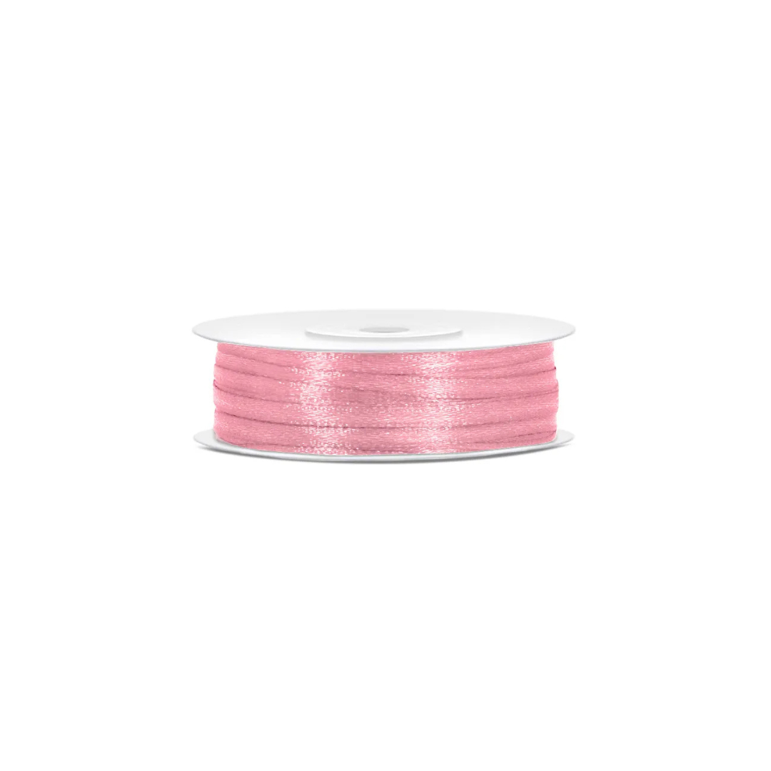 Satin band Ljóst pink 3mm/50m