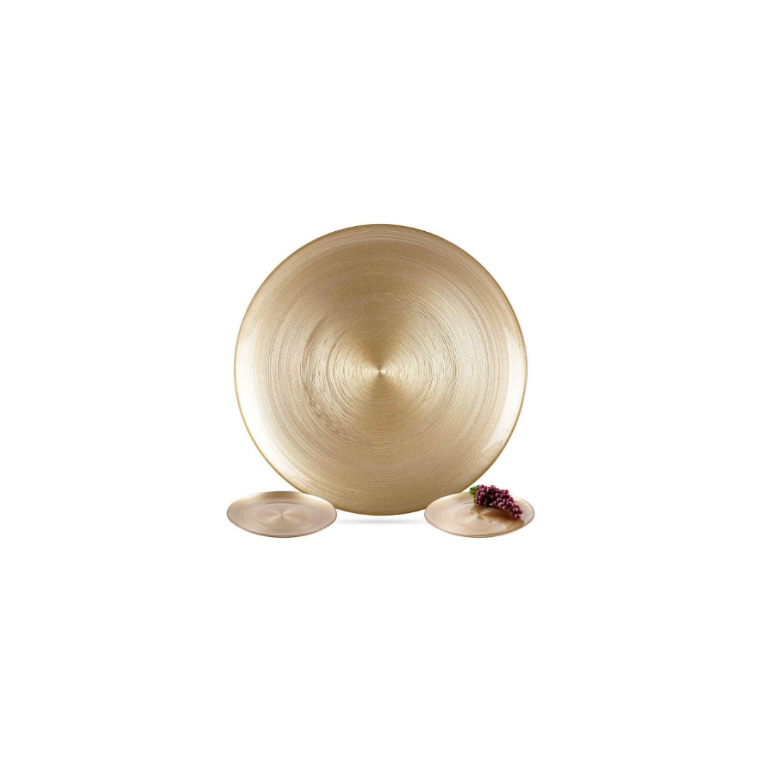 Tallerkur Ø28cm glas v/rillum