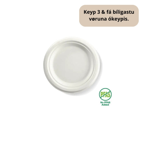 Tallerkar 17,7cm Bagasse Kompost 125stk|Kar/8