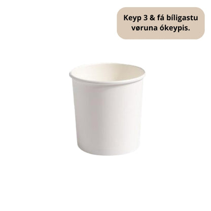 Suppubikar 47cl bio høgt Hvít 50stk|Kar/10