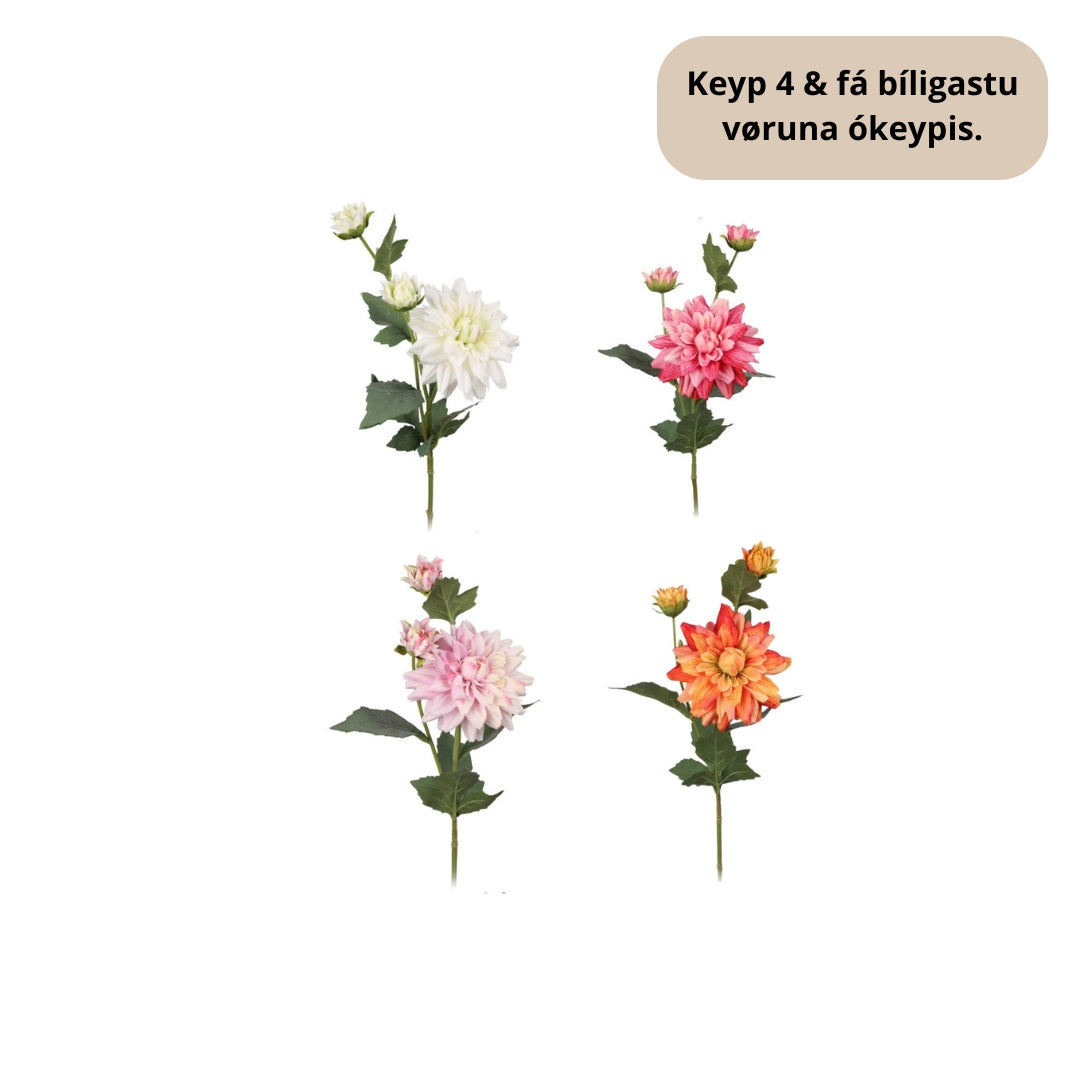 EH Eftirgjørd dahlia blómur 4ass 65cm 1stk