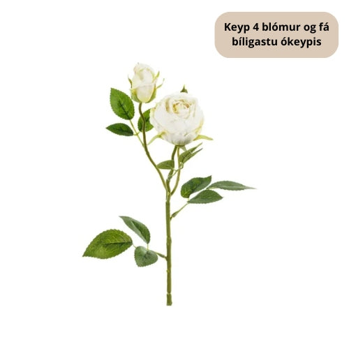 Party Deco Blómur rosa krem 55cm