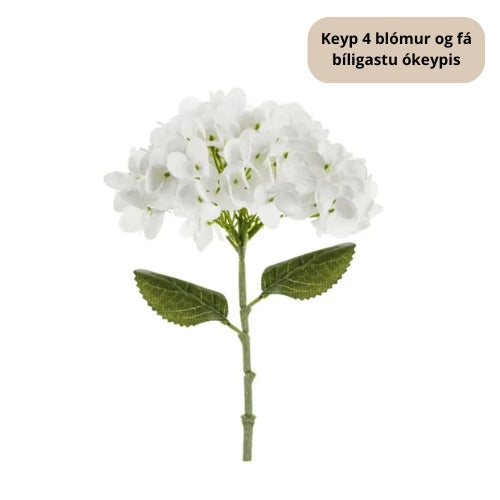 Party Deco Hortensia hvítt 35cm