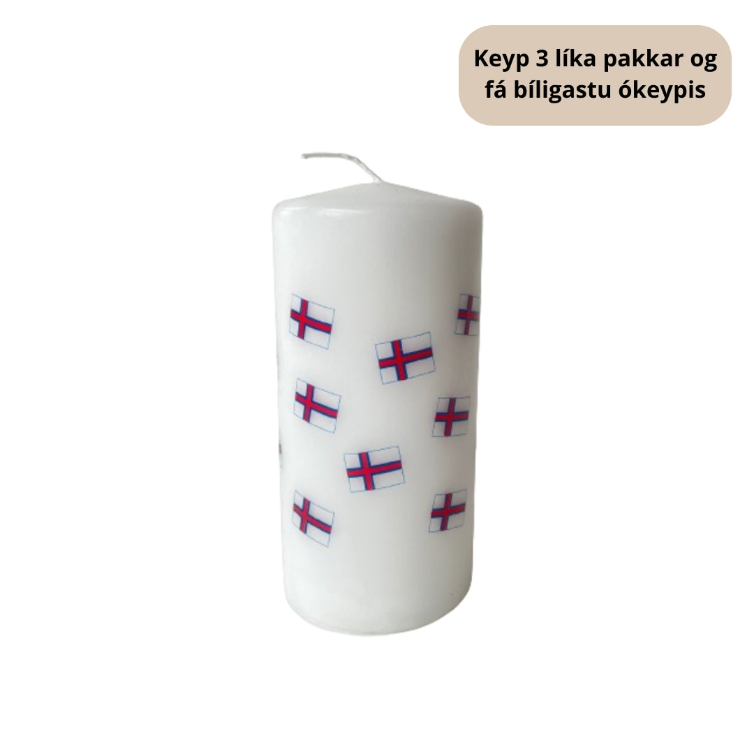 Blokkljós v/ fløggum Ø6 H12cm 1stk|Kart/6