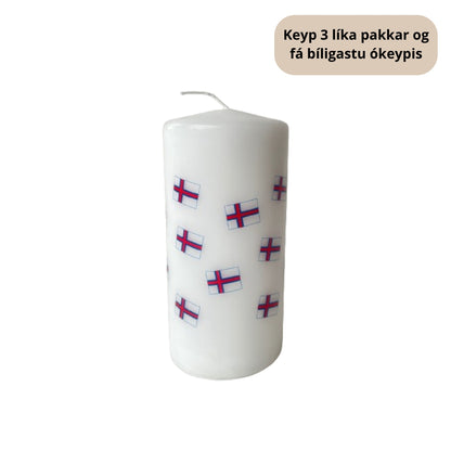 Blokkljós v/ fløggum Ø6 H12cm 1stk|Kart/6