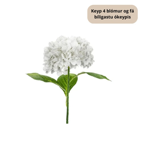 Party Deco Hortensia hvítt 69cm