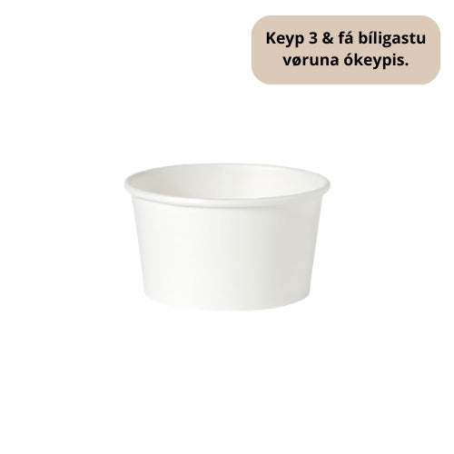 Duni suppubikar 40cl hvítt PE 50stk|kart/10