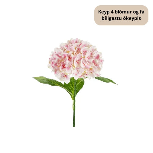 Party Deco Hortensia lj. pink 69cm