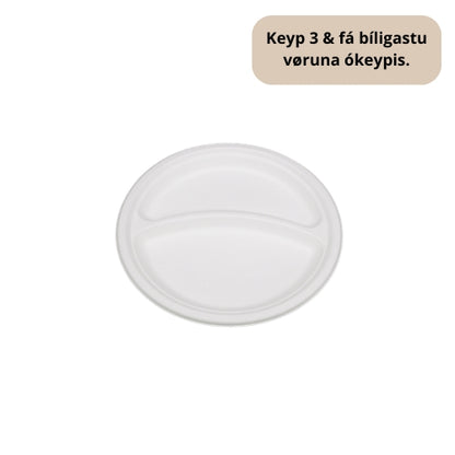 Tallerkur Ø23cm 2rúm Plantufipur 50stk|kar8